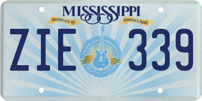 MS license plate ZIE339