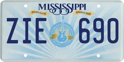MS license plate ZIE690