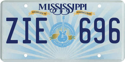 MS license plate ZIE696