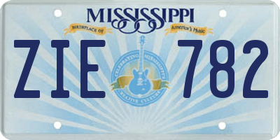MS license plate ZIE782