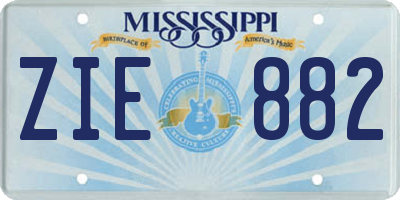 MS license plate ZIE882