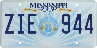 MS license plate ZIE944