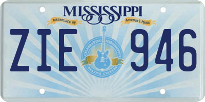 MS license plate ZIE946