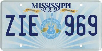 MS license plate ZIE969