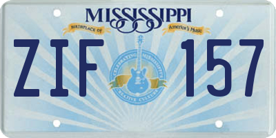 MS license plate ZIF157