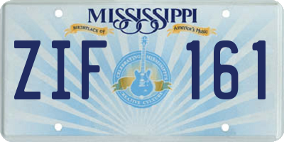 MS license plate ZIF161