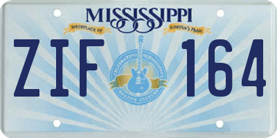 MS license plate ZIF164