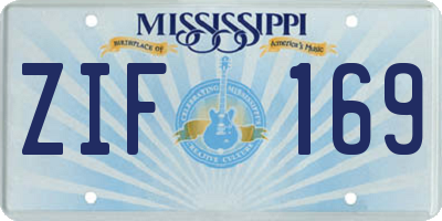 MS license plate ZIF169