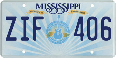 MS license plate ZIF406