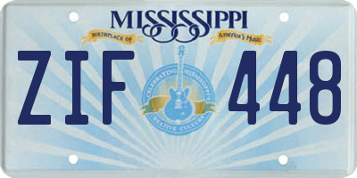 MS license plate ZIF448