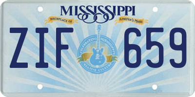 MS license plate ZIF659