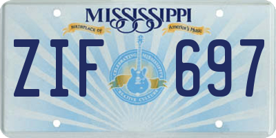 MS license plate ZIF697
