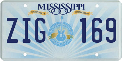 MS license plate ZIG169