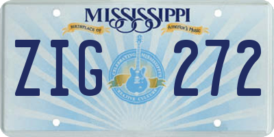MS license plate ZIG272