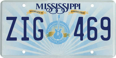 MS license plate ZIG469