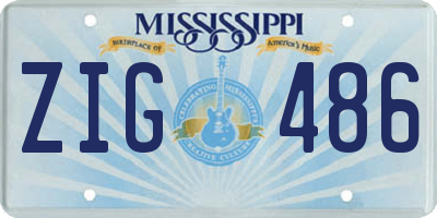 MS license plate ZIG486