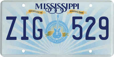 MS license plate ZIG529