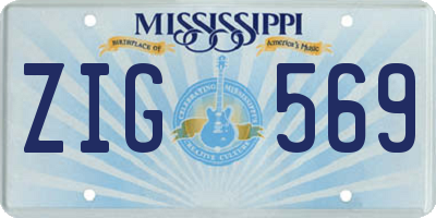 MS license plate ZIG569