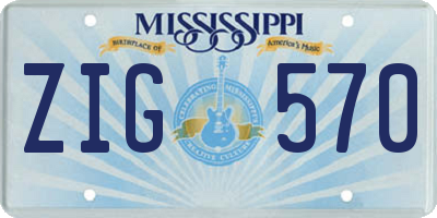 MS license plate ZIG570