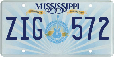 MS license plate ZIG572