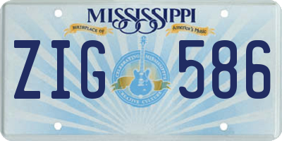 MS license plate ZIG586