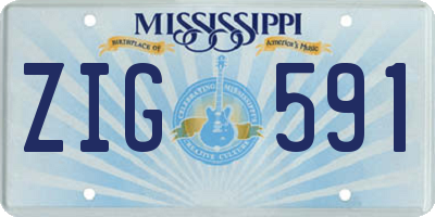 MS license plate ZIG591