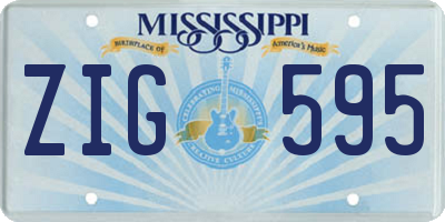 MS license plate ZIG595