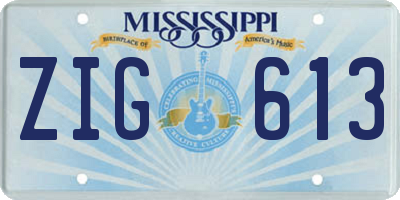 MS license plate ZIG613