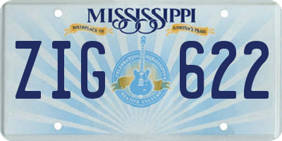 MS license plate ZIG622