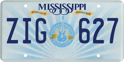 MS license plate ZIG627