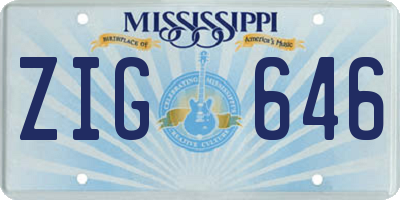 MS license plate ZIG646