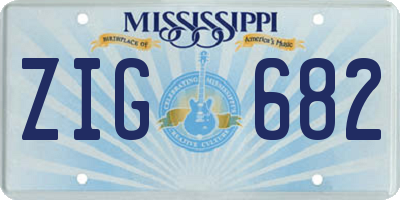 MS license plate ZIG682