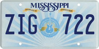 MS license plate ZIG722
