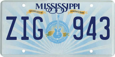 MS license plate ZIG943