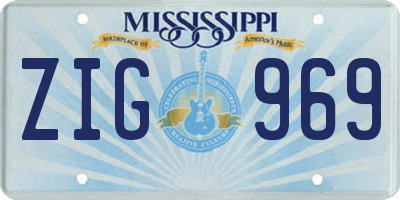 MS license plate ZIG969