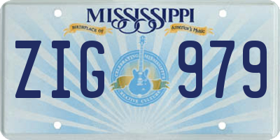 MS license plate ZIG979