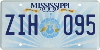 MS license plate ZIH095