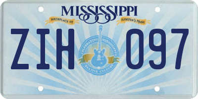 MS license plate ZIH097