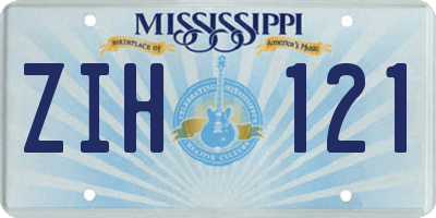 MS license plate ZIH121