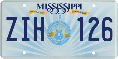 MS license plate ZIH126