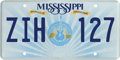 MS license plate ZIH127