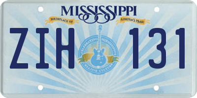 MS license plate ZIH131