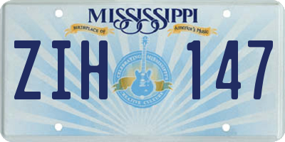 MS license plate ZIH147