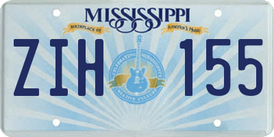 MS license plate ZIH155