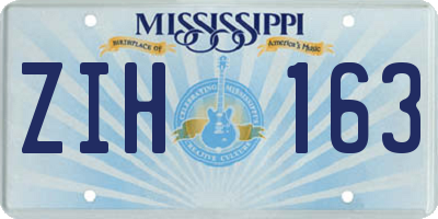 MS license plate ZIH163