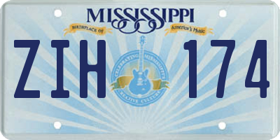MS license plate ZIH174