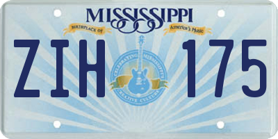 MS license plate ZIH175