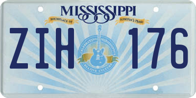 MS license plate ZIH176