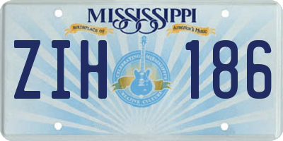 MS license plate ZIH186