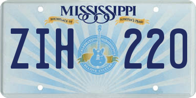 MS license plate ZIH220